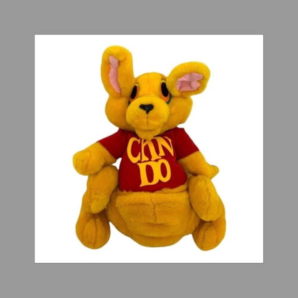 Abingdon Press Plush Yellow Kangaroo Puppet - Gently Used, 17" Tall